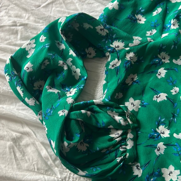 Yumi Kim Green Floral Silk Blouse - Picture 11 of 16